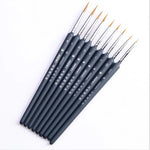 9 en 1 Fournitures d’Art Pinceau en Poils de Martre pour Aquarelle, Pinceau à Crochet, Pinceau de Contour, Stylo pour Peinture à l’Huile, Stylo pour Peinture à l’Huile