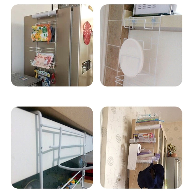 Étagère de Rangement Multicouche pour Réfrigérateur, Support Mural Latéral, Organisateur de Cuisine Multifonctionnel, Ménager, Taille : 25 x 9,5 x 62 cm, 25 x 9,5 x 62 cm