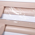 Support mural pour film alimentaire, porte-rouleau avec dispositif de découpe, dimensions : 39 x 10 x 24 cm, gris