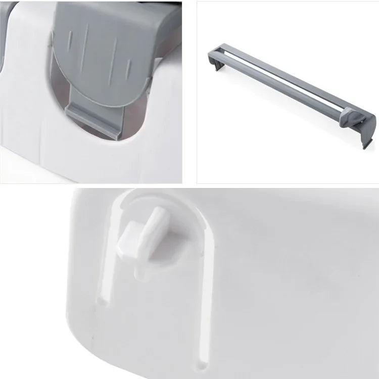 Support mural pour film alimentaire, porte-rouleau avec dispositif de découpe, dimensions : 39 x 10 x 24 cm, gris
