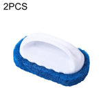 2 éponges de décontamination brosses de nettoyage à fond dur brosse de nettoyage à sec et humide pour cuisine/plan de cuisson/salle de bain/baignoire, livraison de couleur aléatoire, brosse de nettoyage à sec et humide