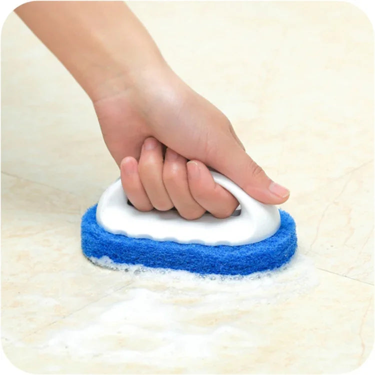 2 éponges de décontamination brosses de nettoyage à fond dur brosse de nettoyage à sec et humide pour cuisine/plan de cuisson/salle de bain/baignoire, livraison de couleur aléatoire, brosse de nettoyage à sec et humide