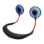 Ventilateur de cou portable créatif avec LED, F008 (Noir), F008, F008 (Bleu), F008 (Blanc)