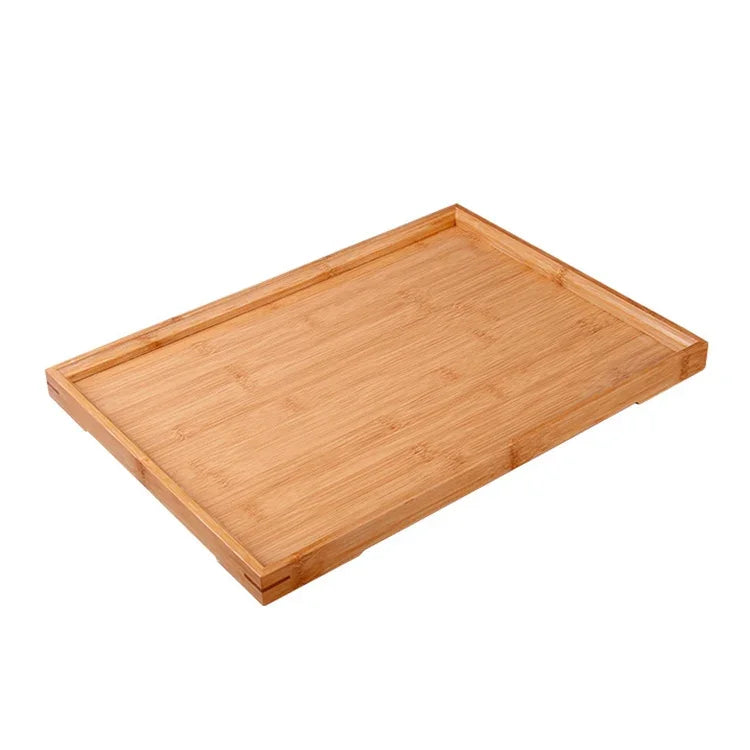 Plateau à thé d'angle en bambou, table à thé, dimensions : 41x29cm, dimensions : 41x29cm
