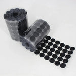 1000 PCS 10mm Round Nylon Adhesive Hook and Loop Fastener, 10mm (Black), 10mm (White)