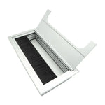 Boîte à fil en aluminium anti-poussière pour bureau avec brosse, 8x16cm