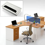 Boîte à fil en aluminium anti-poussière pour bureau avec brosse, 8x16cm