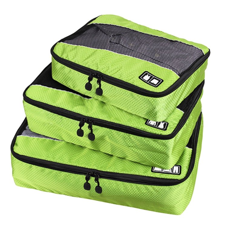 3 Pièces/Ensembles Sac de rangement multifonctionnel en polyester 210D imperméable pour vêtements de voyage et sous-vêtements, texture football