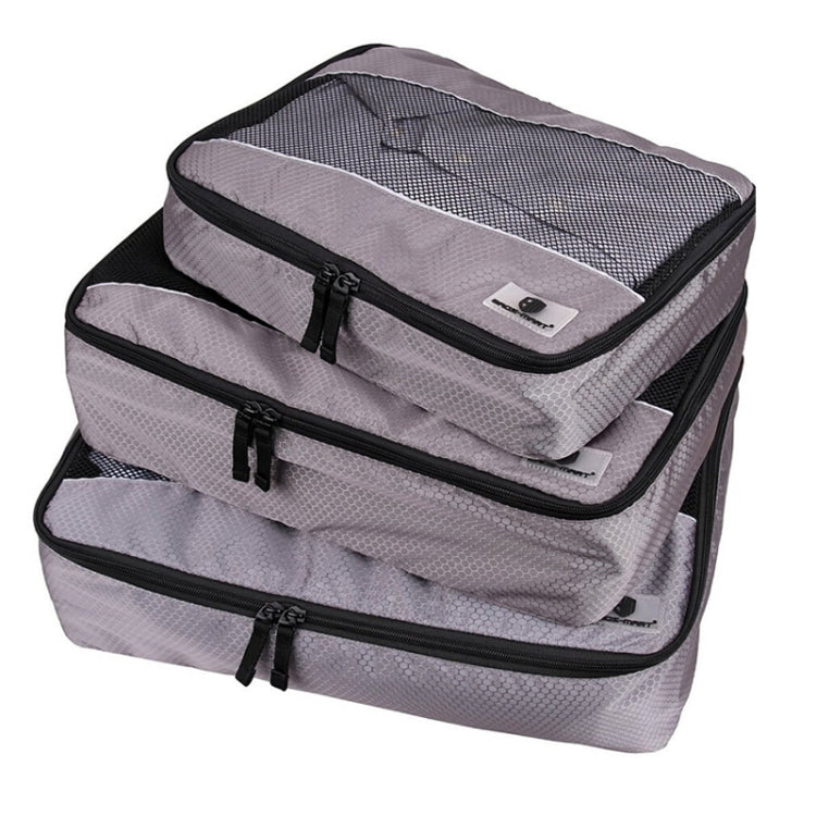3 Pièces/Ensembles Sac de rangement multifonctionnel en polyester 210D imperméable pour vêtements de voyage et sous-vêtements, texture football