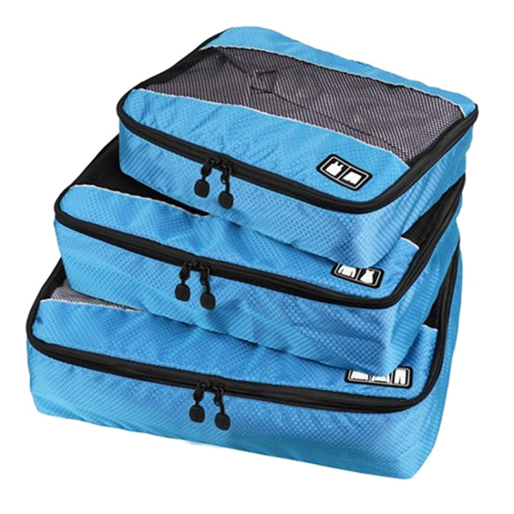 3 Pièces/Ensembles Sac de rangement multifonctionnel en polyester 210D imperméable pour vêtements de voyage et sous-vêtements, texture football