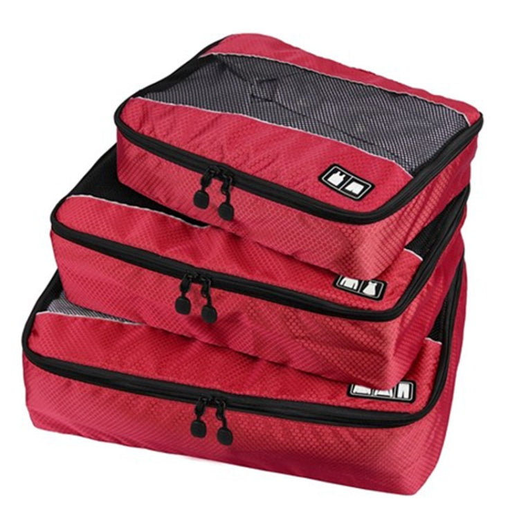 3 Pièces/Ensembles Sac de rangement multifonctionnel en polyester 210D imperméable pour vêtements de voyage et sous-vêtements, texture football