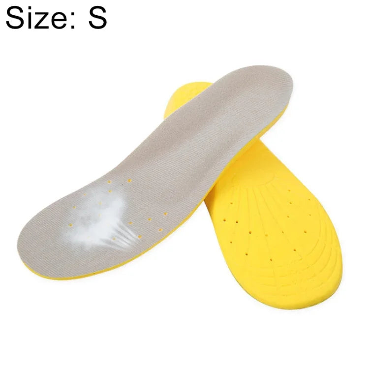 1 paire de semelles de sport en PU respirant, souples, amortissantes, absorbant la transpiration, semelles élastiques, Taille : S(2-5)