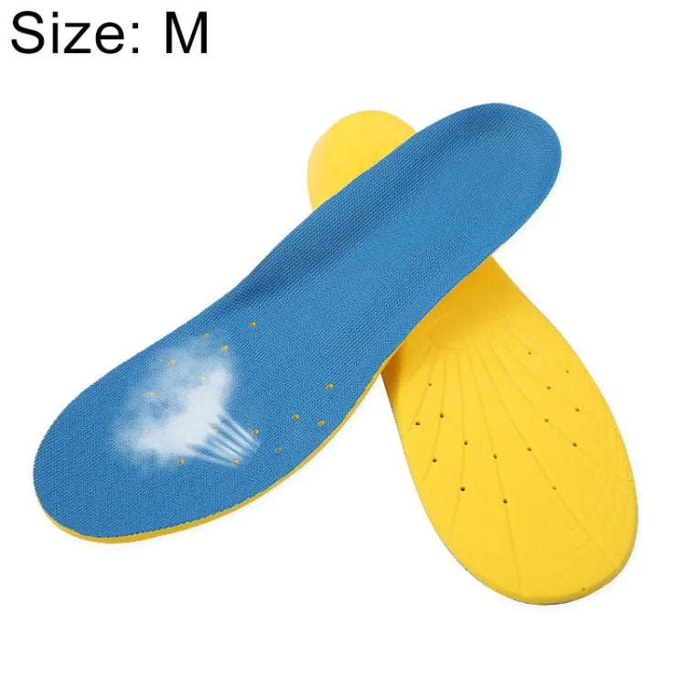 1 paire de semelles de sport en PU respirant, souples, amortissantes, absorbant la transpiration, semelles élastiques, Taille : M(6-9)