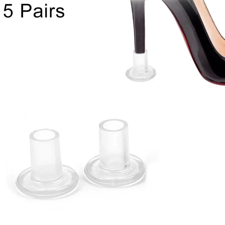 5 paires de protège-talons antidérapants et résistants à l'usure pour chaussures à talons aiguilles hauts, couleur aléatoire, HC9014, HC9014T