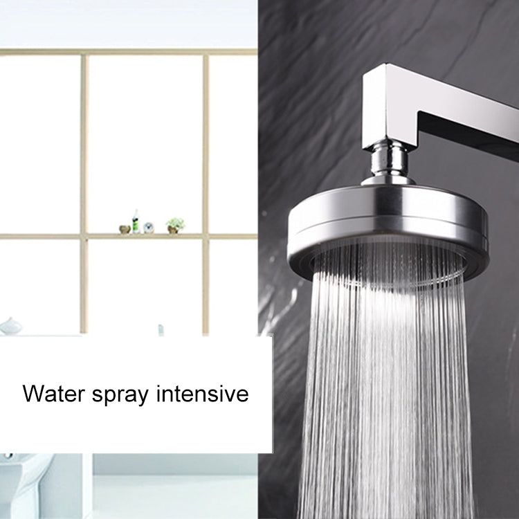 Pomme de douche portative ronde pressurisée en acier inoxydable 304, amovible et lavable, taille : 80 mm, motif F