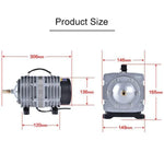 ACO-012A Pompe à air électromagnétique 390W 158L/min compresseur pour aquarium fruits de mer, augmentation du débit d'oxygène, prise US, ACO-012A