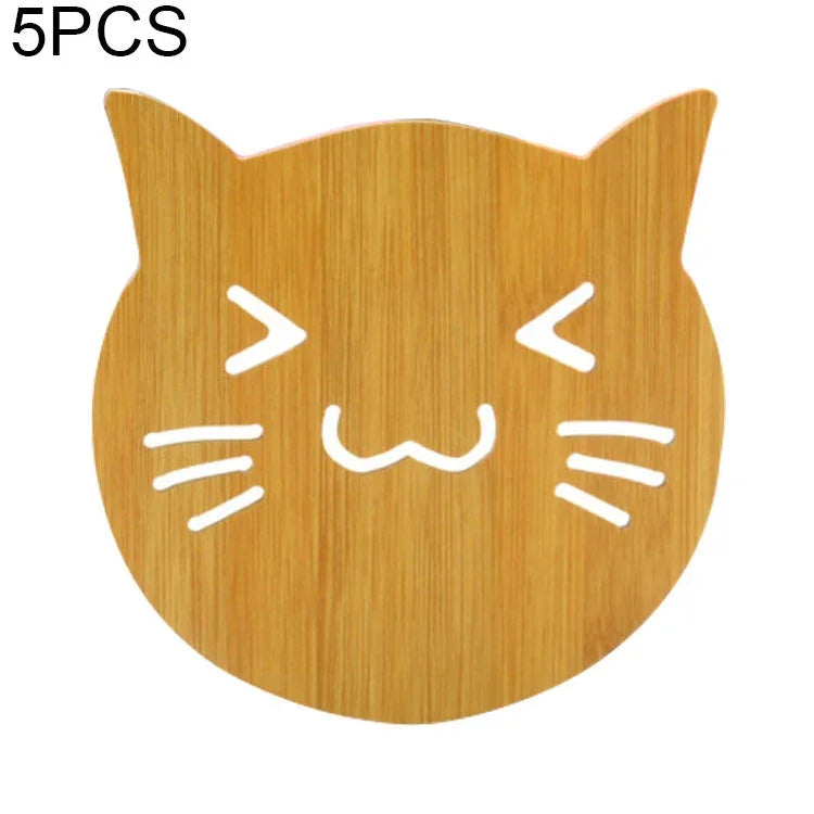 Lot de 5 sous-verres mignons de style dessin animé pour table de cuisine, sous-verres isolants, livraison de style aléatoire, sets de table 2