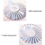 Mini ventilateur de poche portable à chargement USB avec 3 vitesses
