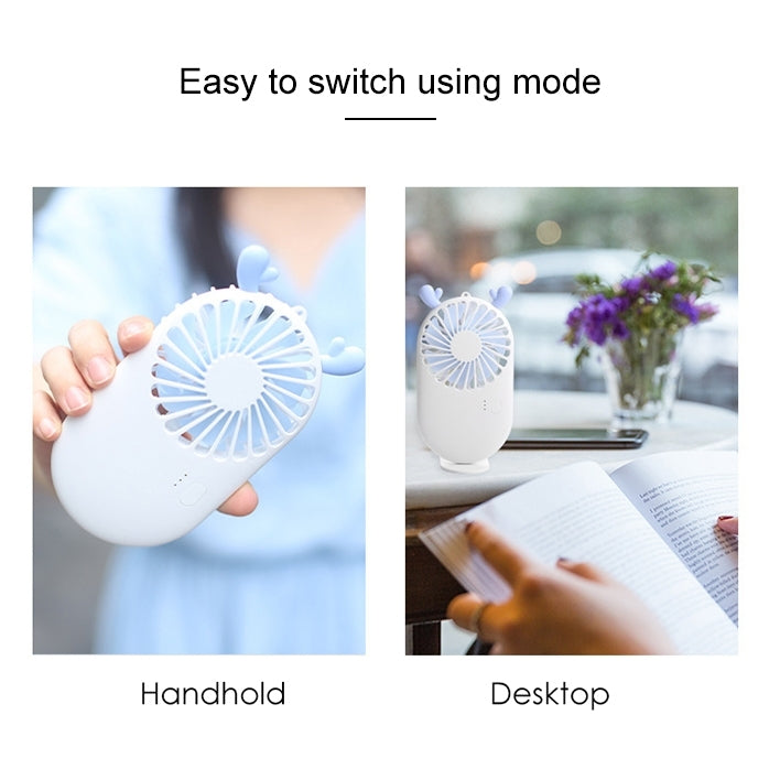 Mini ventilateur de poche portable à chargement USB avec 3 vitesses