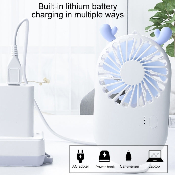 Mini ventilateur de poche portable à chargement USB avec 3 vitesses