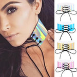 Collier simple, sexy, à col attaché, mode européenne et américaine, laser, peau lumineuse, livraison couleur aléatoire, QCSF