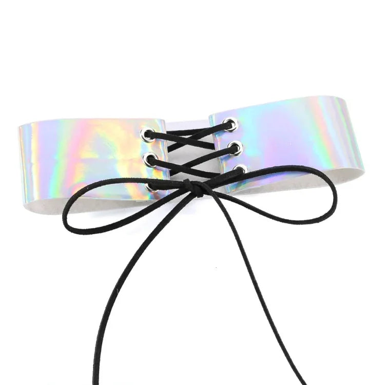 Collier simple, sexy, à col attaché, mode européenne et américaine, laser, peau lumineuse, livraison couleur aléatoire, QCSF