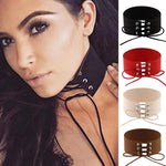 2 PCS Collier simple personnalité punk sexy à col attaché en velours, livraison couleur aléatoire, SFXQ