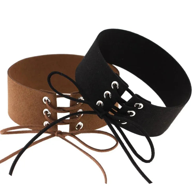 2 PCS Collier simple personnalité punk sexy à col attaché en velours, livraison couleur aléatoire, SFXQ