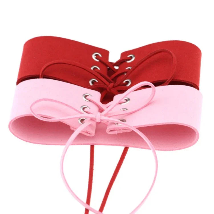 2 PCS Collier simple personnalité punk sexy à col attaché en velours, livraison couleur aléatoire, SFXQ