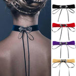 2 PCS Collier ras-du-cou en alliage creux velours mode européenne et américaine style street-snap, livraison couleur aléatoire, TERQ02