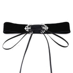 2 PCS Collier ras-du-cou en alliage creux velours mode européenne et américaine style street-snap, livraison couleur aléatoire, TERQ02