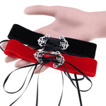 2 PCS Collier ras-du-cou en alliage creux velours mode européenne et américaine style street-snap, livraison couleur aléatoire, TERQ02