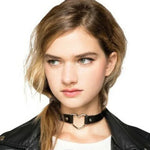 Collier ras-du-cou punk en cuir PU forme cœur Harajuku japonais, mode féminine, livraison couleur aléatoire, TXXQ