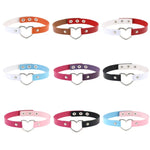 Collier ras-du-cou punk en cuir PU forme cœur Harajuku japonais, mode féminine, livraison couleur aléatoire, TXXQ
