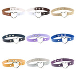 Collier ras-du-cou punk en cuir PU forme cœur Harajuku japonais, mode féminine, livraison couleur aléatoire, TXXQ