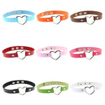 Collier ras-du-cou punk en cuir PU forme cœur Harajuku japonais, mode féminine, livraison couleur aléatoire, TXXQ