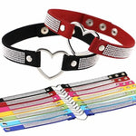 Collier ras-du-cou punk en forme de cœur avec strass Harajuku japonais, mode féminine, livraison couleur aléatoire, TXXQ03