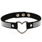 Collier ras-du-cou punk en forme de cœur avec strass Harajuku japonais, mode féminine, livraison couleur aléatoire, TXXQ03
