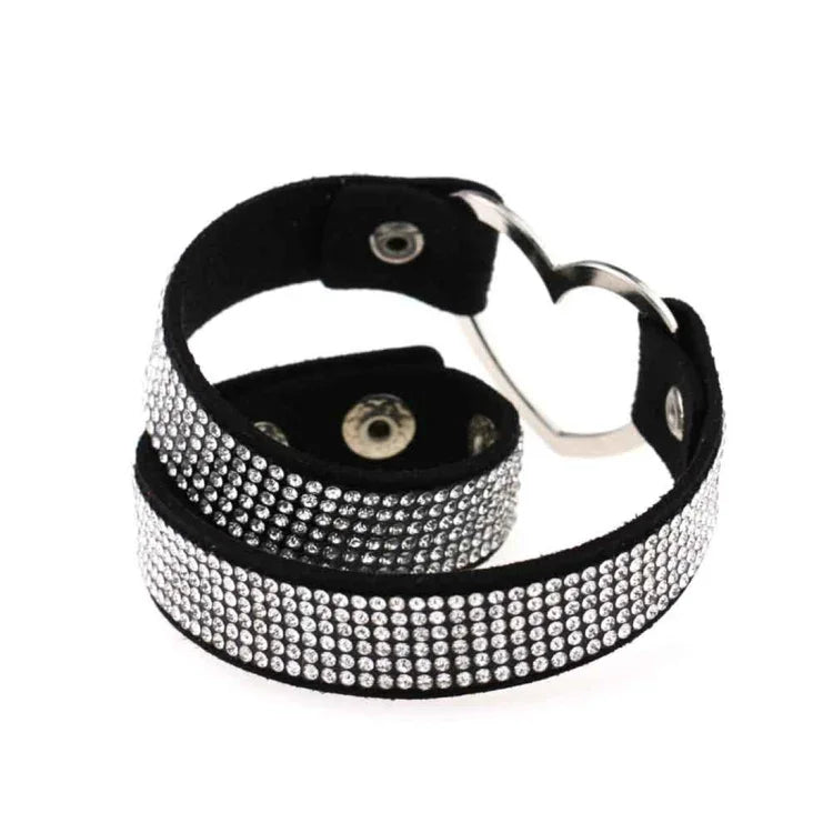 Collier ras-du-cou punk en forme de cœur avec strass Harajuku japonais, mode féminine, livraison couleur aléatoire, TXXQ03