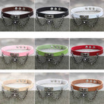 Bracelet collier ras-du-cou en cuir avec cadenas en forme de cœur punk Harajuku européen et américain, livraison couleur aléatoire, TXXQ05