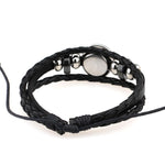 Bracelet rétro DIY perlé tricoté main européen et américain, mode punk en cuir, constellation, Verseau, Sagittaire, Poissons, Cancer, Bélier, Scorpion, Capricorne, Vierge, Lion, Balance, Gémeaux, Taureau