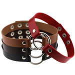 3 PCS Bracelet collier en cuir rond punk style street-snap Harajuku japonais, mode, livraison couleur aléatoire, YXQ