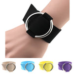 2 PCS Bracelet simple rond en velours mode européenne et américaine, bracelet manchette en métal, livraison couleur aléatoire