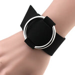 2 PCS Bracelet simple rond en velours mode européenne et américaine, bracelet manchette en métal, livraison couleur aléatoire