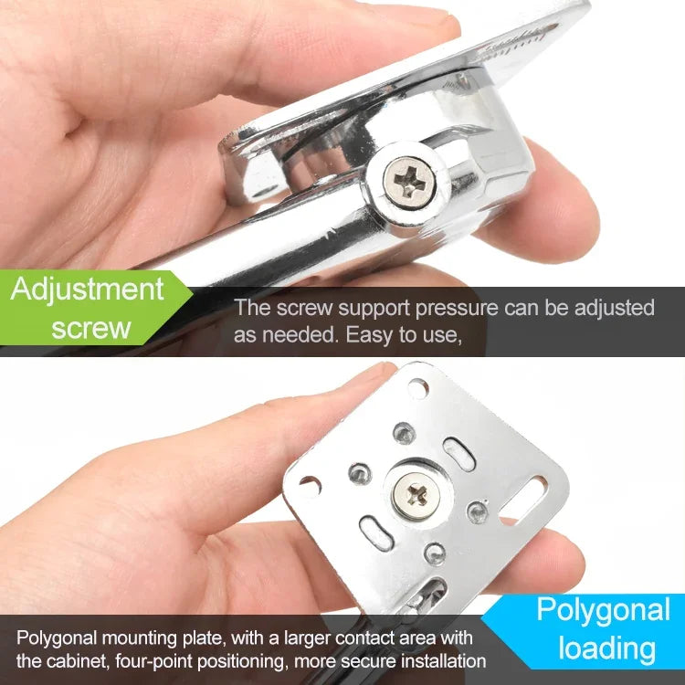 Tige hydraulique de porte à bascule pour armoire, tampon d'amortissement de porte inférieure, support pliant, tige de pression de support