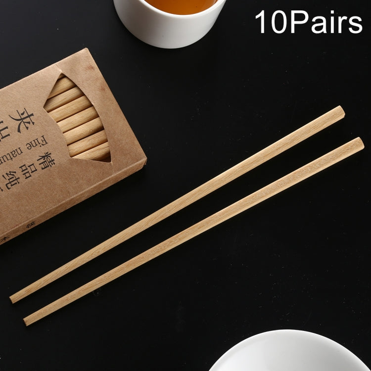 10 paires de baguettes antidérapantes en bois de santal jaune naturel