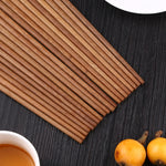 10 paires de baguettes antidérapantes en bois de fer naturel