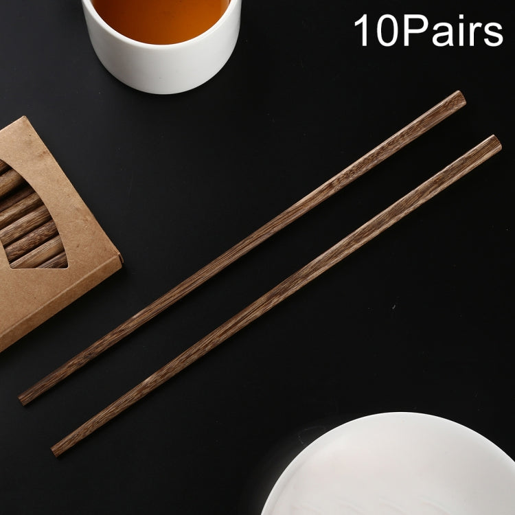 10 paires de baguettes antidérapantes en wengé naturel