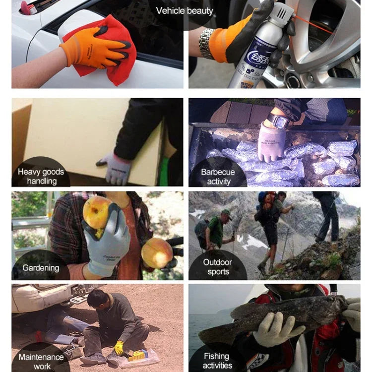 Gants de travail d'électricien confortables en caoutchouc nitrile antidérapant et résistants à l'usure, taille : L, L