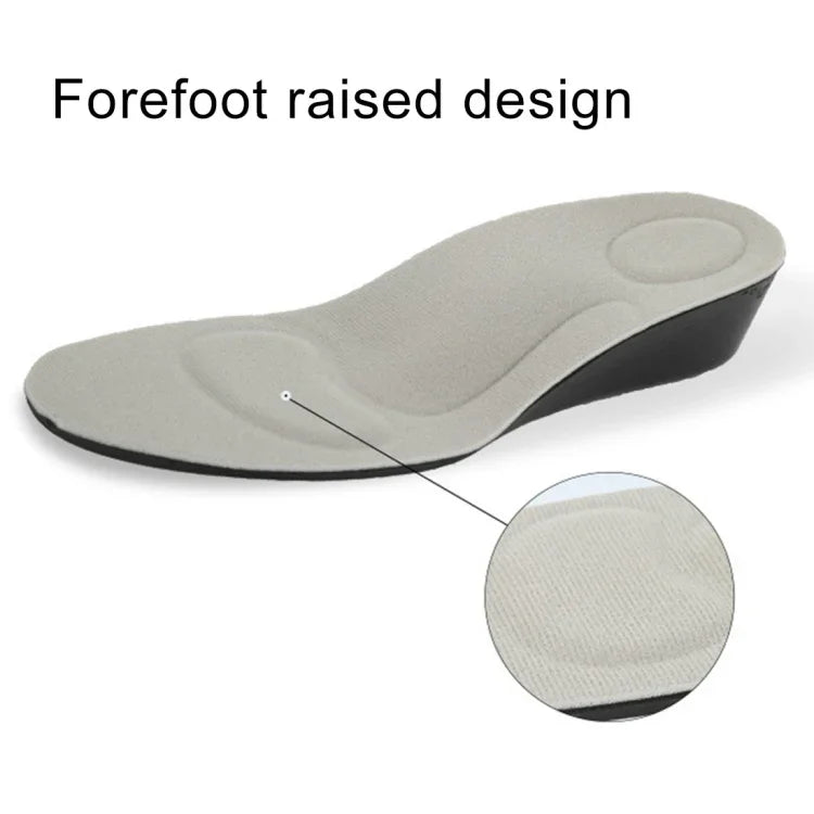 Semelles sport respirantes en PU pour augmentation de la taille de 2,5 cm, Taille : L, Taille : L (2,5 cm)